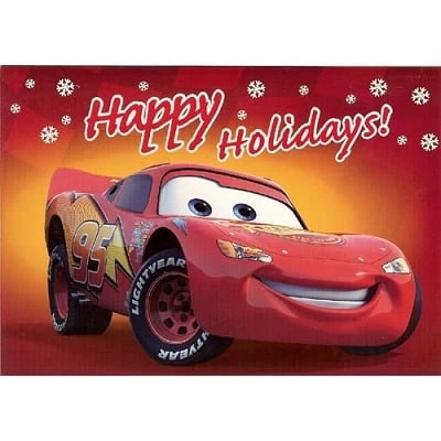 Disney Christmas Cards - Lightning McQueen - Red