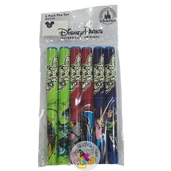 Disney Pen Set - Magic Kingdom 6 Pack Pen Set - Inc Splash Mountain