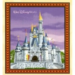 Disney Woven Tapestry Throw Blanket - Cinderella Castle