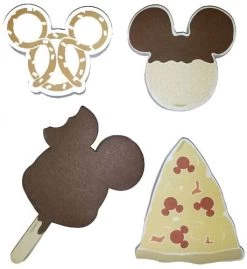 Disney Notepad 4 Pc. Set - Mickey Pizza Pretzel Ice Cream Rice Crispy
