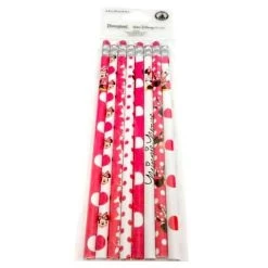 Disney Pencil Set - 8 Pack Of Pencils - Minnie Mouse