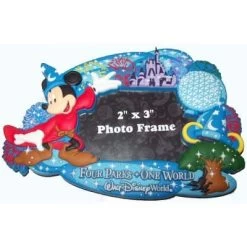 Disney Photo Frame Magnet - Four Parks One World Mickey Mouse