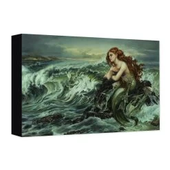 Disney Ariel ''Drawn To The Shore'' Giclée On Canvas By Heather Edwards