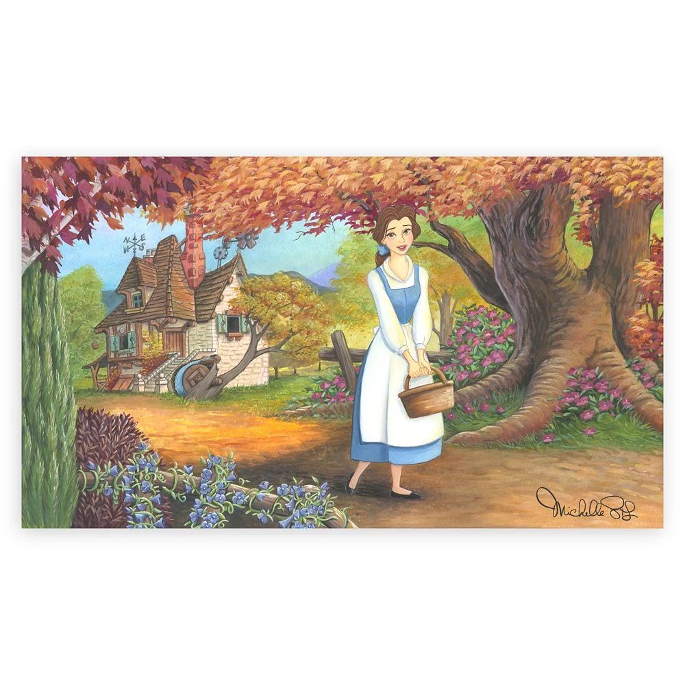 Disney Beauty And The Beast ''The Flowery Path'' Giclée By Michelle St.Laurent – Limited Edition