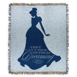 Disney Woven Tapestry Throw Blanket - Princess Cinderella - They Can't Stop Me From Dreaming