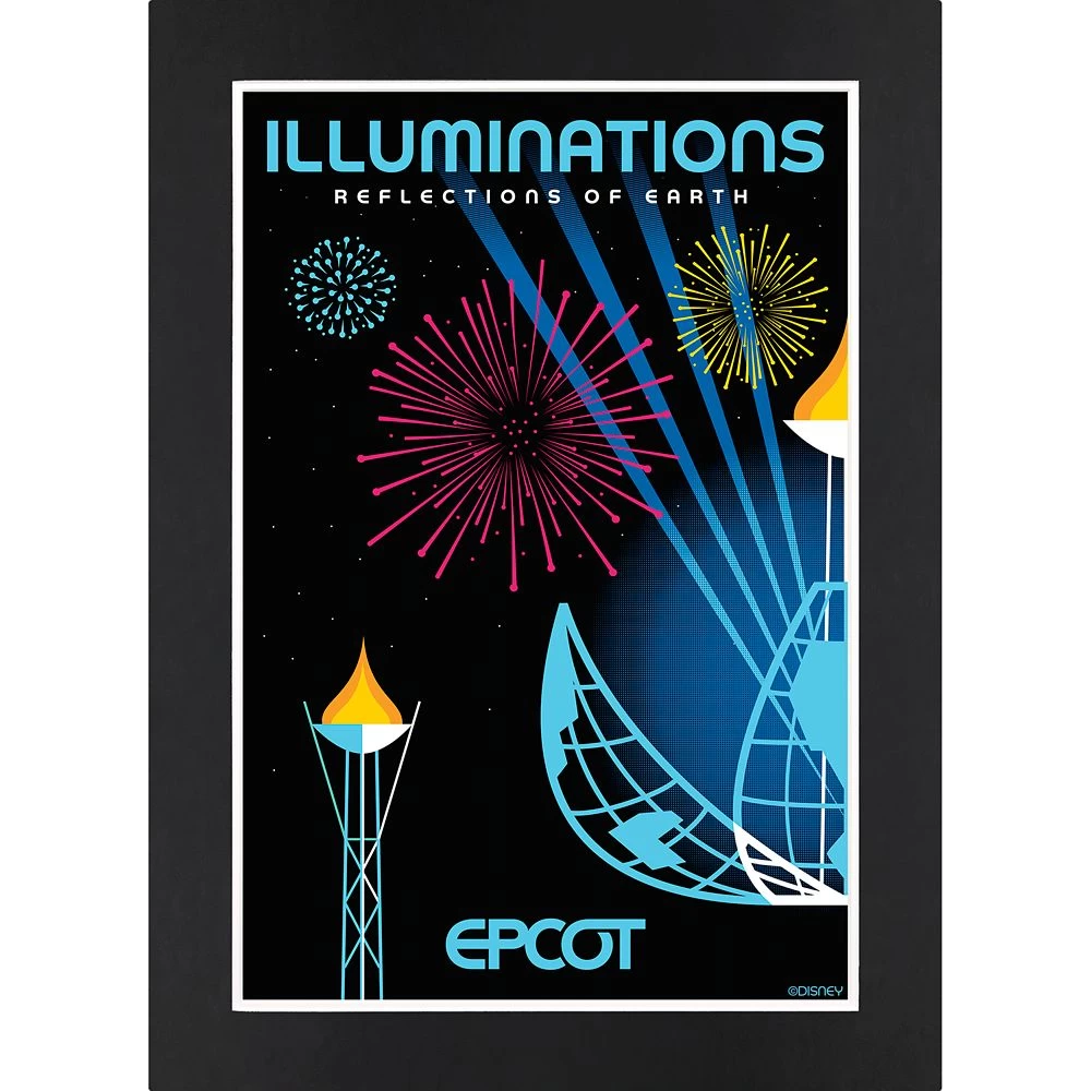 Disney EPCOT IllumiNations: Reflections Of Earth Matted Print