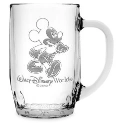 Disney Mickey Mouse Glass Mug By Arribas – Large – Personalized