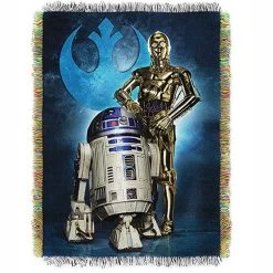 Disney Woven Tapestry Throw - Star Wars - R2D2 & C3PO