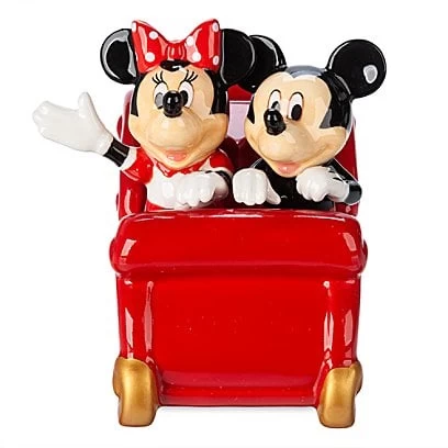 Disney Salt And Pepper Shaker Set - Mickey And Minnie Mouse Holiday Sleigh - Image 3