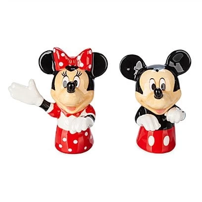 Disney Salt And Pepper Shaker Set - Mickey And Minnie Mouse Holiday Sleigh - Image 6