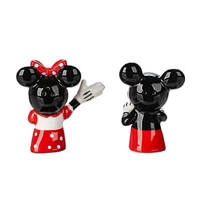 Disney Salt And Pepper Shaker Set - Mickey And Minnie Mouse Holiday Sleigh - Image 7