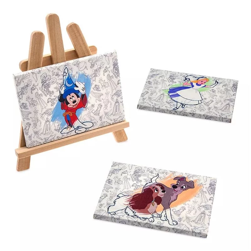 Disney Canvas Magnetic Set W/ Display Easel - Ink & Paint