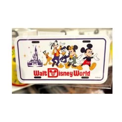 Disney Sticker - Walt Disney World 50th Anniversary - Mickey And Friends License Plate