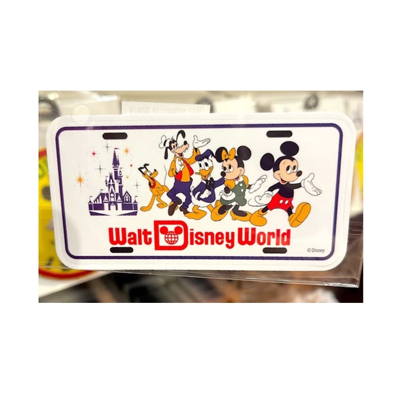 Disney Sticker - Walt Disney World 50th Anniversary - Mickey And Friends License Plate
