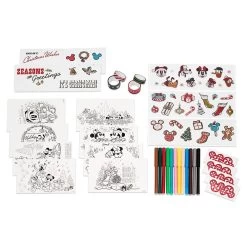 Disney Stationery Kit - 2022 Mickey And Friends Vintage Christmas