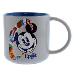 Disney Coffee Cup Mug - EPCOT FLAGS - Mickey Mouse Sombrero